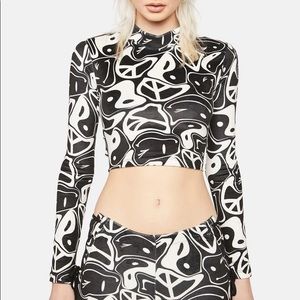 NGOrder:
Yin Yang Velour Open Back Top